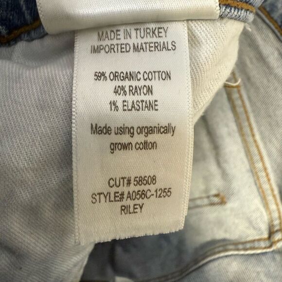 Agolde Women’s Size 31 Button Fly Light Wash Cropped Blue Jeans - Picture 8 of 10